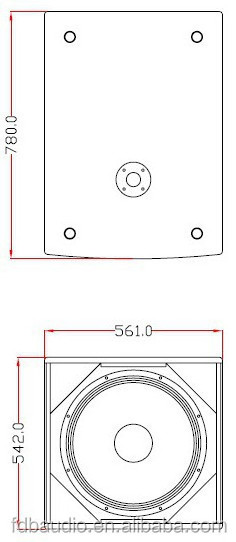 U118BS 18 inch subwoofer speaker box