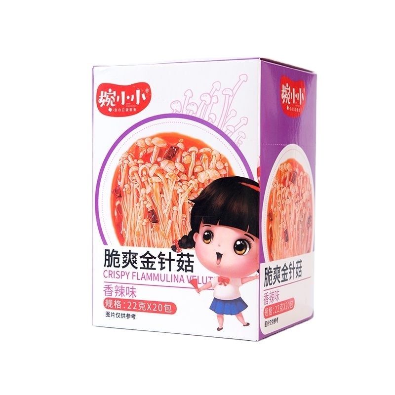 Wholesale Chinese Snack Instant Enoki Mushroom Snack Crisp Crisp Spicy Enoki Mushroom Casual Food