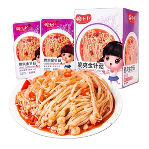 Chinese Snacks Vacuum Packaging Pickled Enoki Mushroom Casual Snack Spicy Crisp Delicious Enoki Mushroom