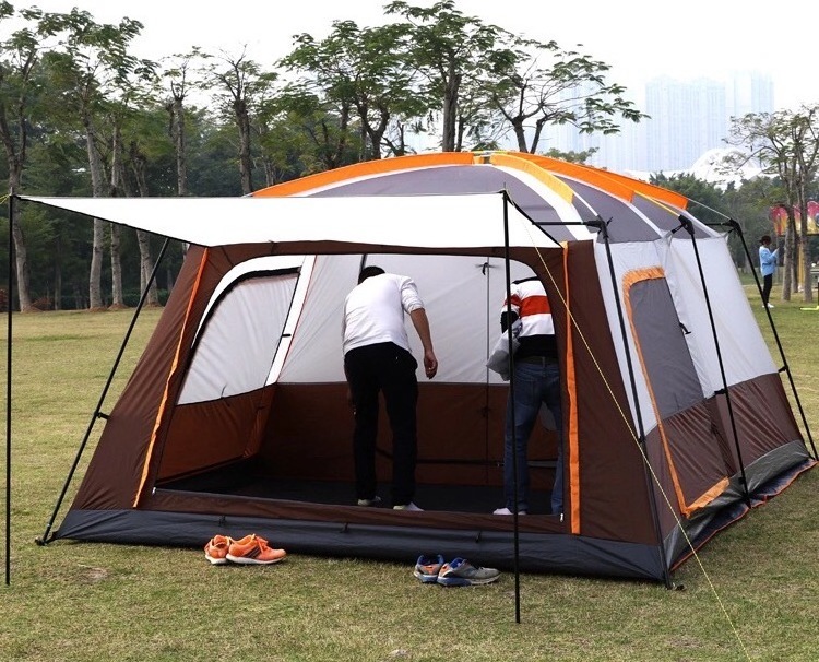 FDFIT  8-12people European Large Luxury Wind Resistant Rainproof Family Carpas de Camping Tent outdoor tent