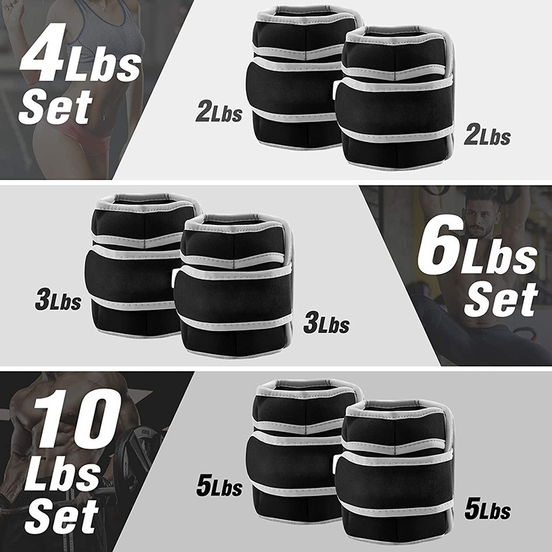 Wholesale High Quality Custom Logo Ankle Weights And Neoprene Adjustable Strength Training Wrist For Running And Lifting