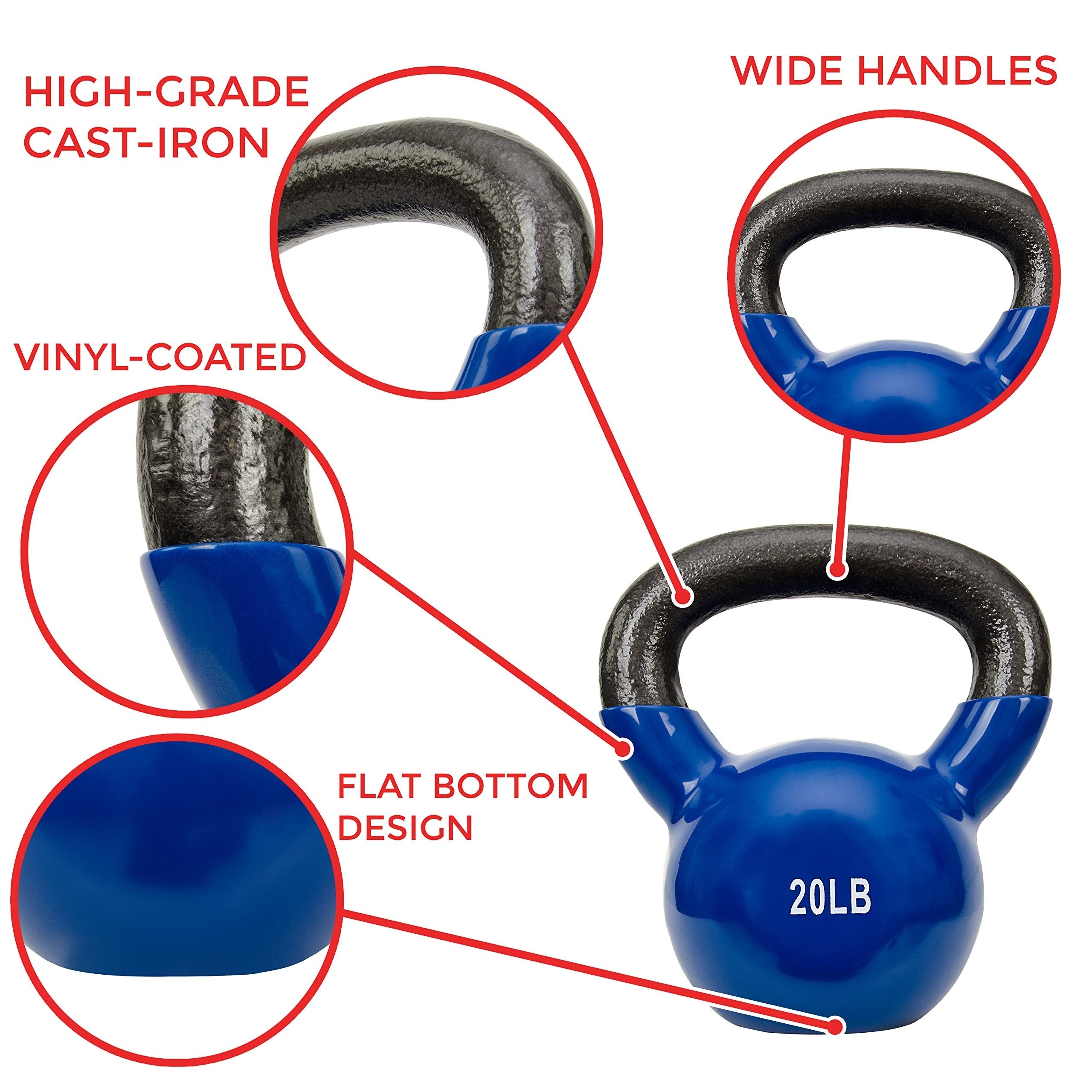 Adjustable Strength Weight Training Available Equipment Fitness Vinyl Coated Kettlebell