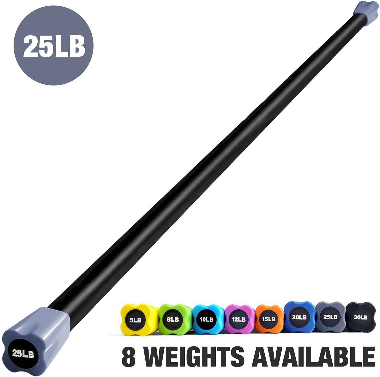 FDFIT Factory hot selling weightlifting bar  Padded Exercise Solid Steel Workout Weighted Bar