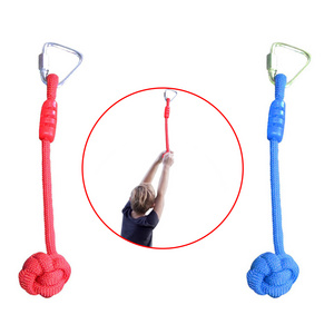 FDFIT Slackline Swing Knot Rope Bar Ninja Obstacle Course Kids Monkey Bars Ninja Kit Accessories Training Monkey Fist