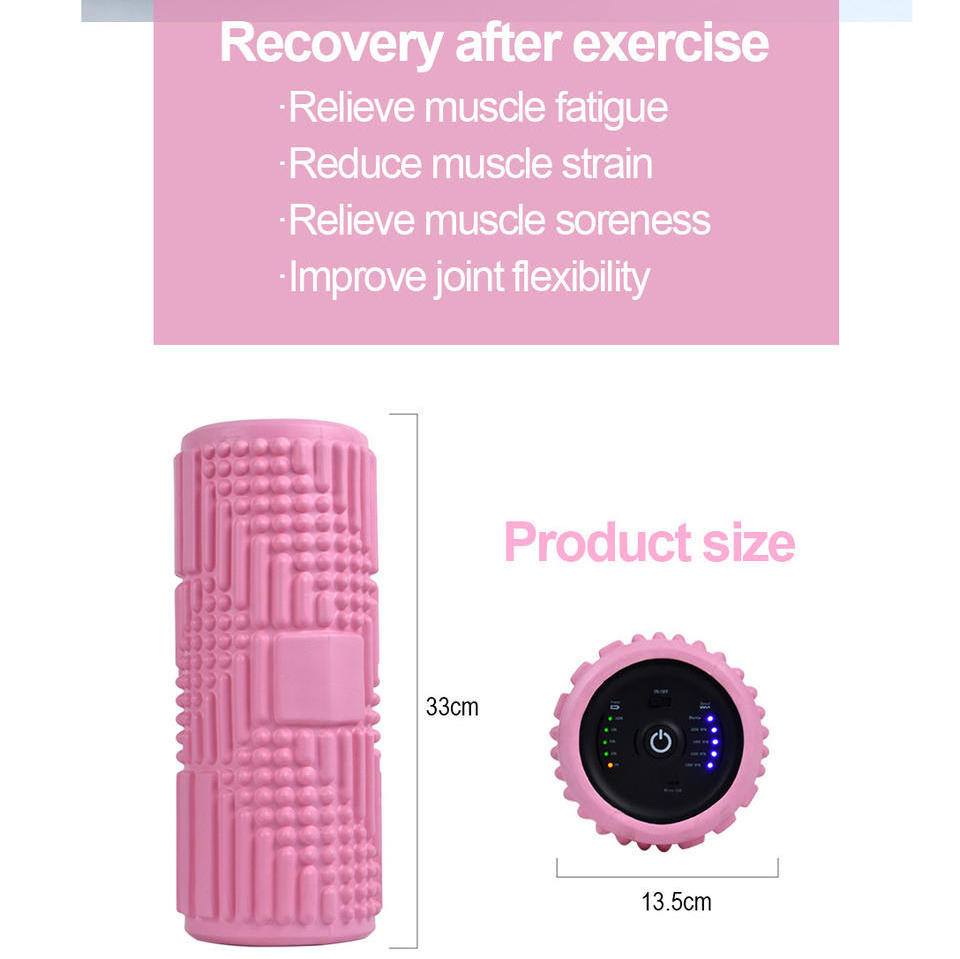 OEM/ODM Wireless Rechargeable Electric Vibrating Yoga Massage ball vibrating massage foam roller