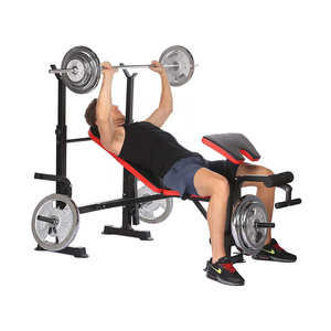 Wholesale custom LOGO  Folding adjustable squat dumbbell bench rack with bench press for weight lifting