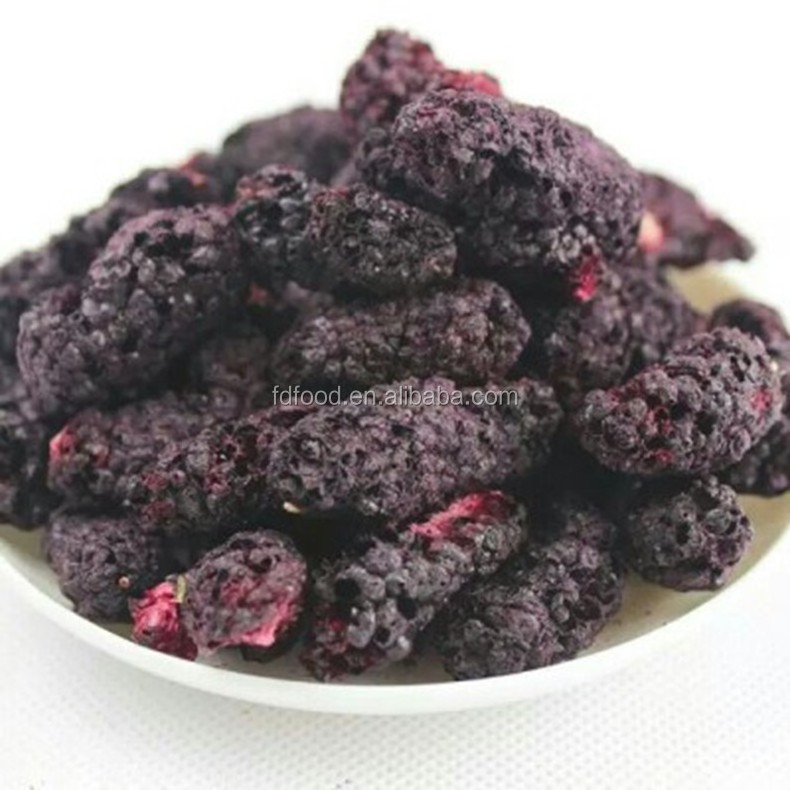 lujia wholesale freeze dried mulberry whole powder sour fruit tea FD food freeze dried fruit