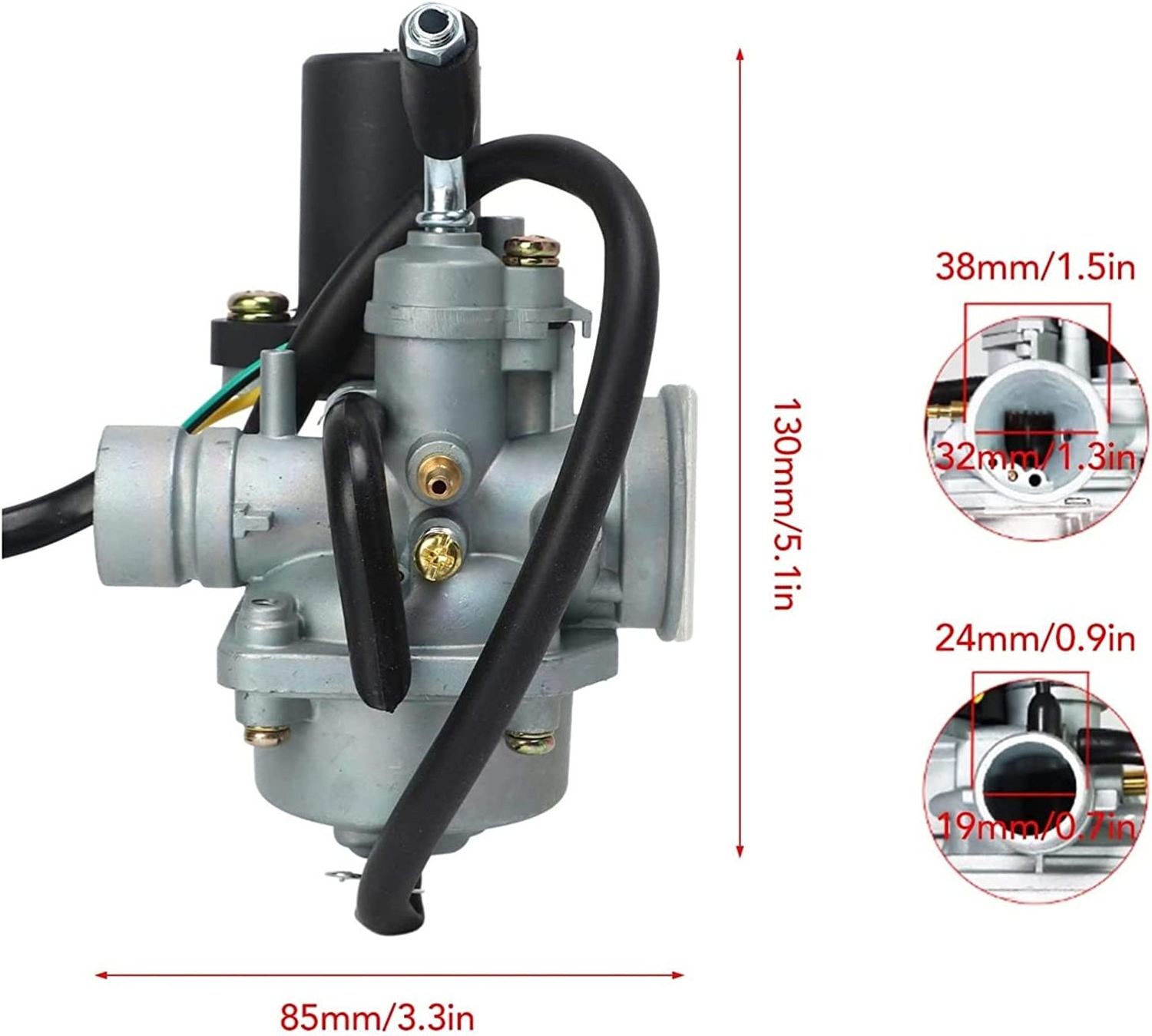 19MM Motorcycle Carburetor for 50CC 90CC Jog50 Jog90 2 Stroke 1E40QMB Yamaha Scooter Moped Jog Jets PZ19J Carb