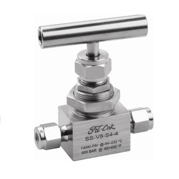 High-Pressure Manual Needle Valve 10000psi Ferrule Connection Stainless Steel Tube for High-Temperature Media