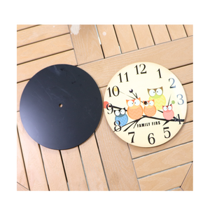 Blank Sublimation Hard Board Clock Face MDF Wall Clock For Home Deco Heat Transfer Coating Round Shape Photo Frame Panel Board