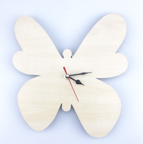 2022 Living Room Wallclock Decoration Modern Wall Clocks mdf clock Sublimation Blank butterfly shape Printing Design  DIY photo