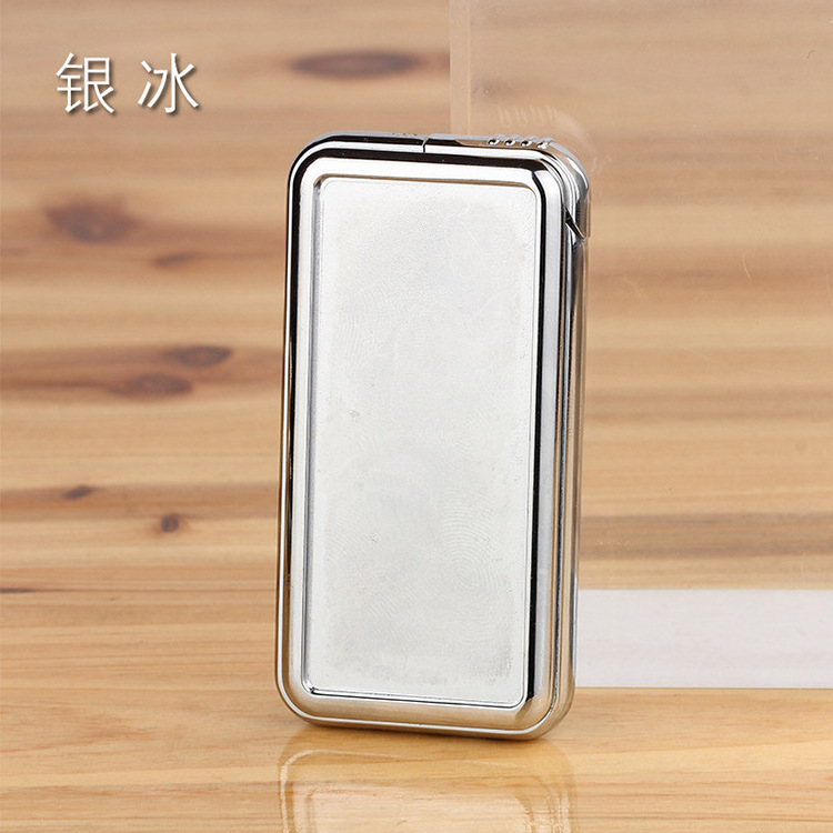 Custom Logo USB Metal clamshell sublimation lighter rechargeable Lighter for men