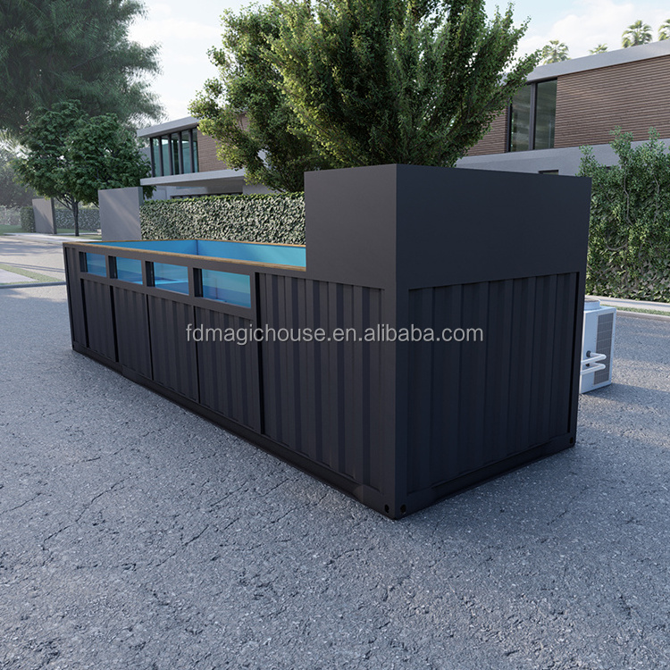 Magic House shipping container pool on the floor swimming pool container