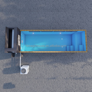 Magic House shipping container pool on the floor swimming pool container