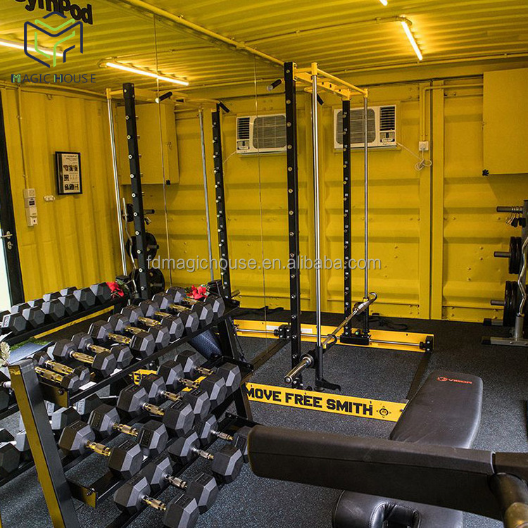 Magic House Creative converted shipping container turned into home gym ideas