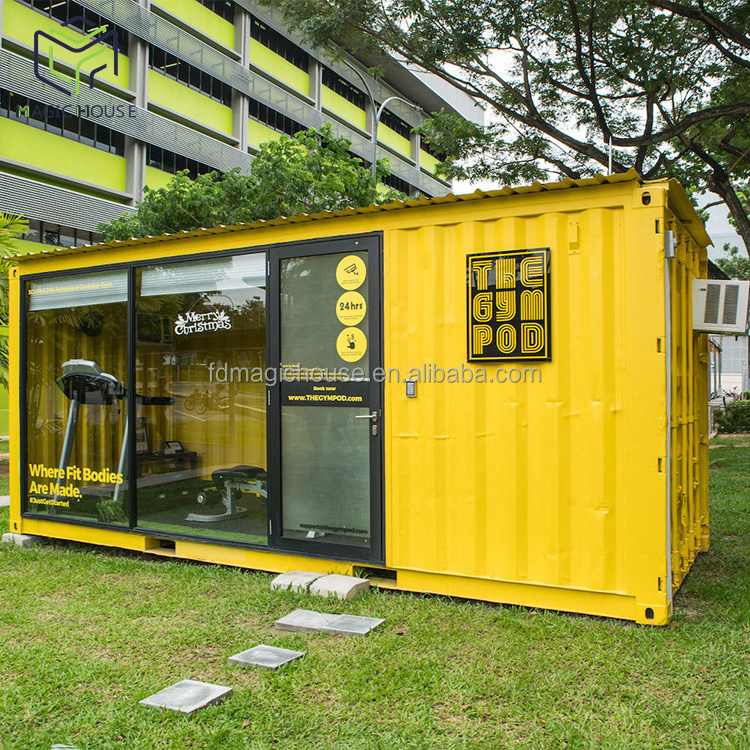 Magic House Creative converted shipping container turned into home gym ideas