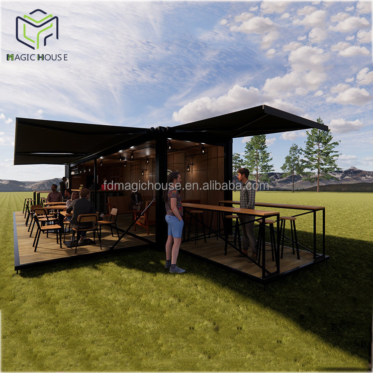 Magic House prefab container bar and coffee shop container restaurant for sale