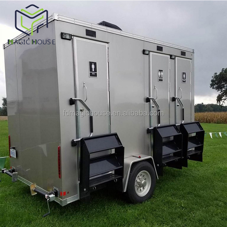 Magic House 2022 new silver mobile bathroom portable restroom trailers used portable toilets for sale