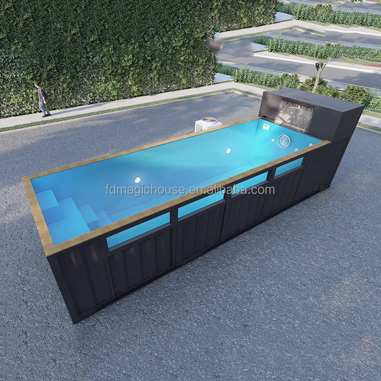 Magic House shipping container pool on the floor swimming pool container