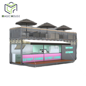 Magic house 30ft shipping container pop up store container restaurant and bar fast food container restaurant