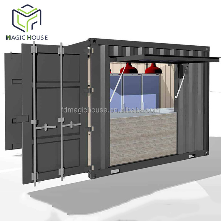 Magic House Mobile design low cost flat pack modular 10ft prefabricated container coffee shop container kiosk