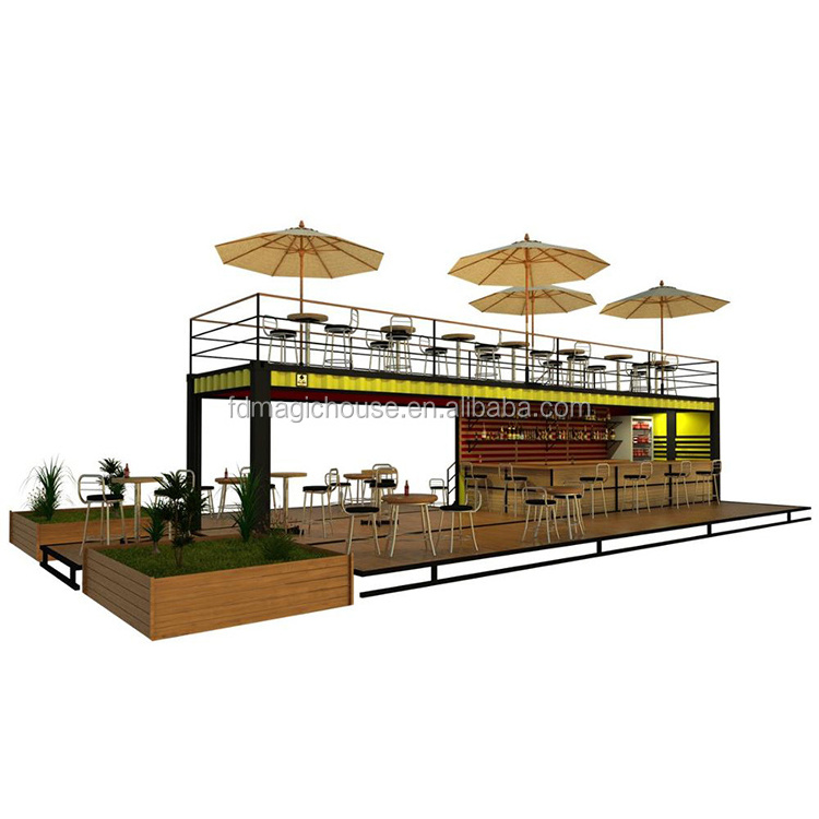 Customized mobile coffee shop container bar 20ft prefabricate shop from China