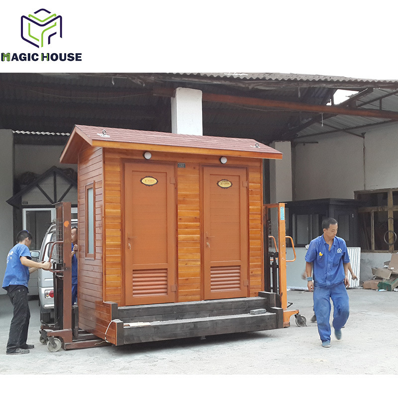 Magic House Africa outdoor movable porta potty/portable public toilet cabins/mobile prefab restroom wc