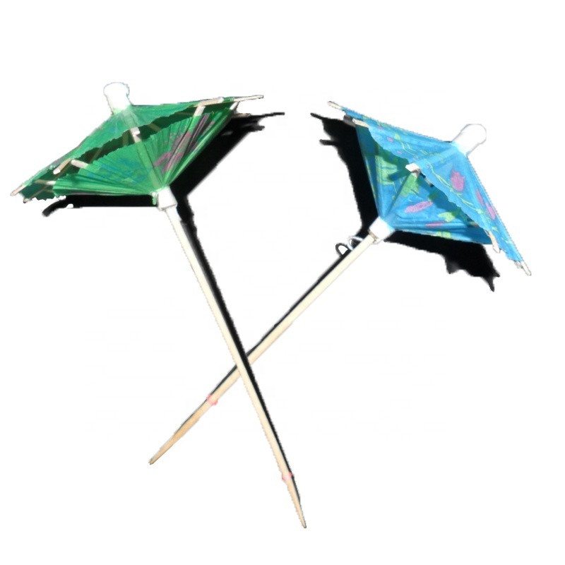 Custom Lantern Shape Cocktail Mini Bamboo Paper Umbrella Picks