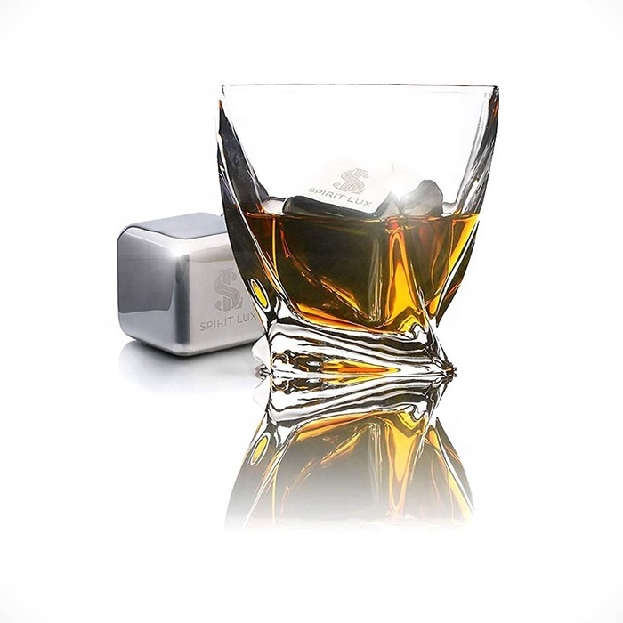 OEM Cheap Price Custom Stainless Steel Whiskey Stones Metal Reusable Ice Cubes For Bar