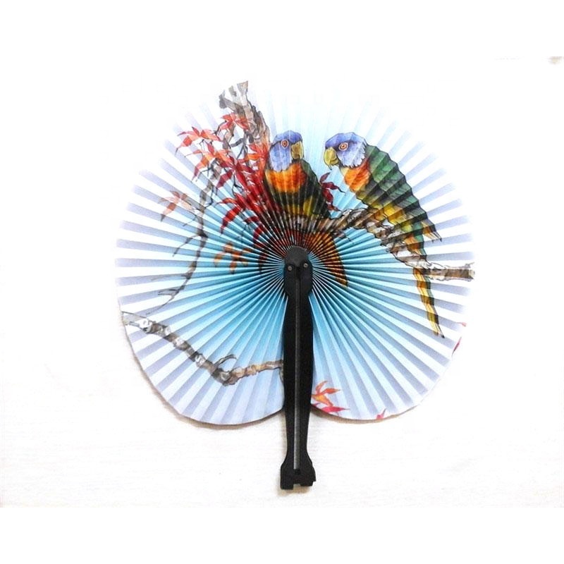 Promotional Paper And Plastic Portable Hand Fan With Your Brand Printed