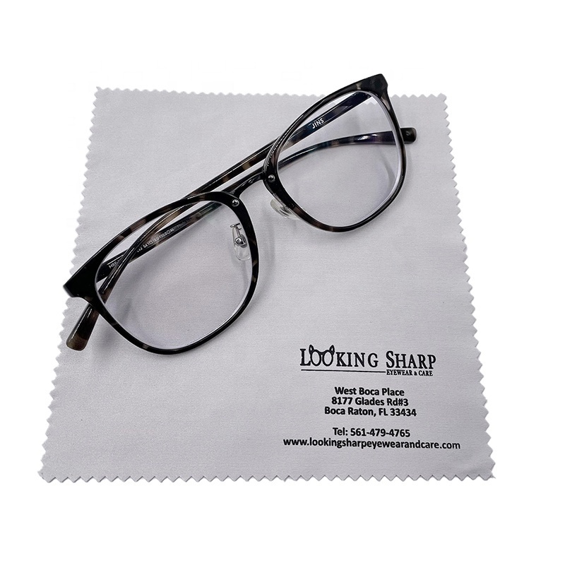 Custom Logo Printed Microfiber Eyeglasses Lens Cleaning Cloth