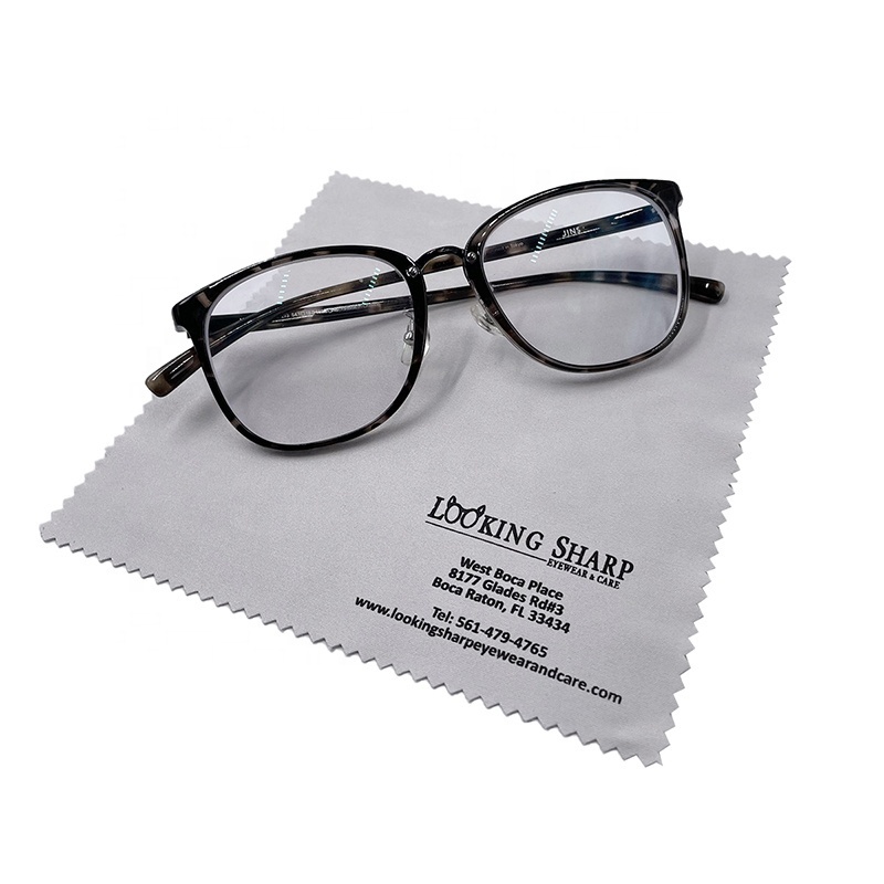 Custom Logo Printed Microfiber Eyeglasses Lens Cleaning Cloth