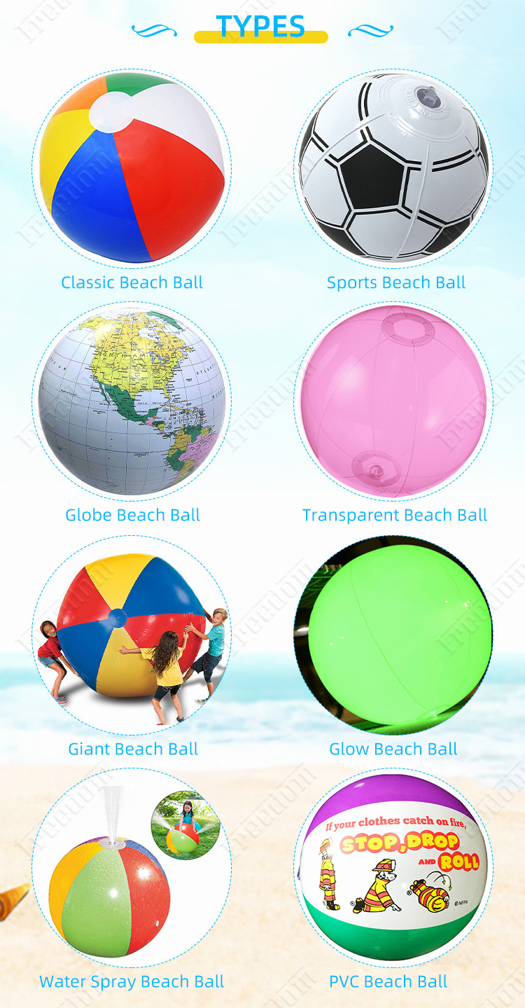 Custom Promotional Printed Logo Eco Friendly PVC Inflatable Beach Ball