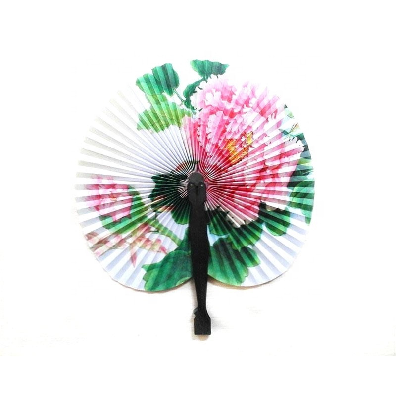 Promotional Paper And Plastic Portable Hand Fan With Your Brand Printed