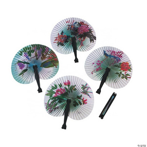 Promotional Paper And Plastic Portable Hand Fan With Your Brand Printed