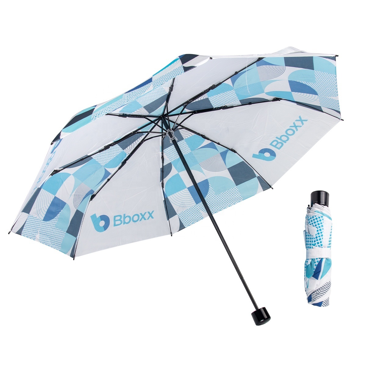 BSCI Promotional Logo Printed Windproof 3 Fold Rain Foldable Umbrellas Tiny Portable Folding Free CLASSIC Business Gifts 101 PCS