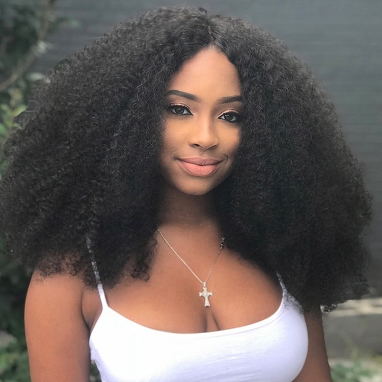 Mongolian afro kinky curly hd lace wig 13x6 custom brazilian virgin hair lace front wig 13x4 natural black 1b human hair