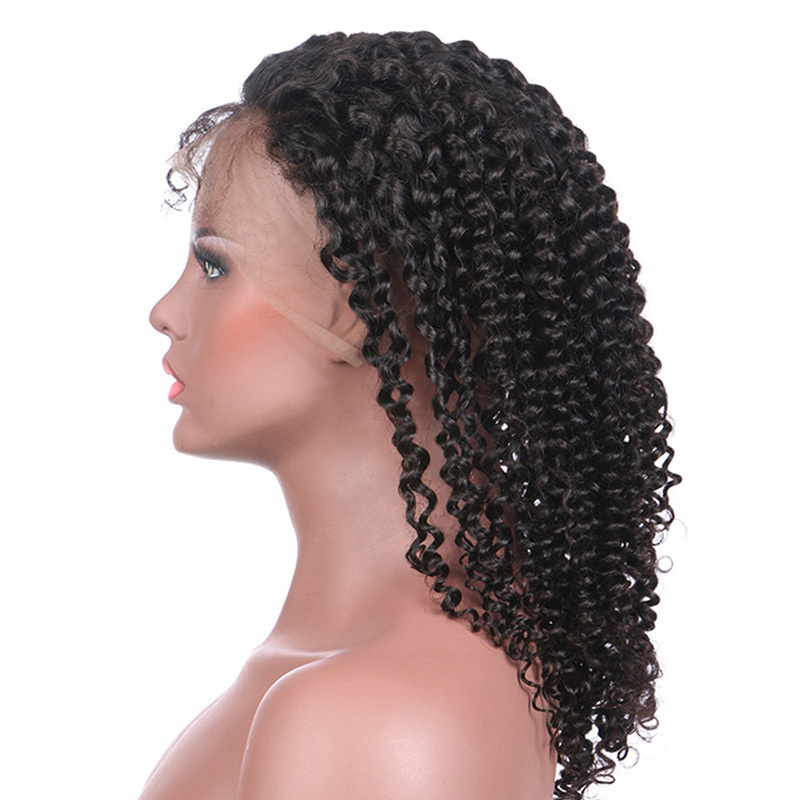 Brazilian Human Hair Kinky Curl Lace Front Wig afro kinky curly virgin hair wigs