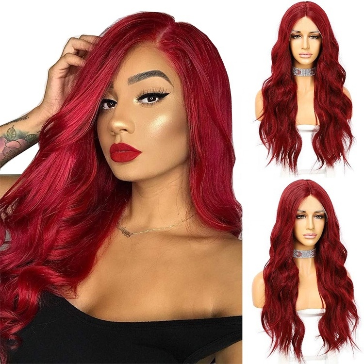 99J Burgundy Lace Front Wigs Human Hair 13x4 Lace Frontal Closure Long Straight Red Brazilian Hair Pre Plucked With Baby Hair