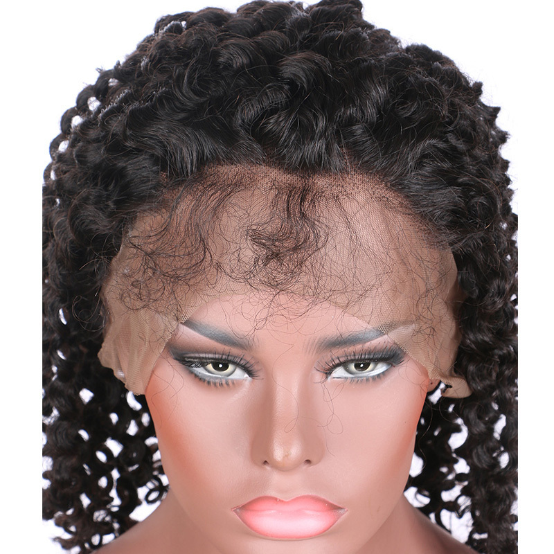 Brazilian Human Hair Kinky Curl Lace Front Wig afro kinky curly virgin hair wigs