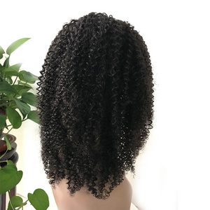 Mongolian afro kinky curly hd lace wig 13x6 custom brazilian virgin hair lace front wig 13x4 natural black 1b human hair