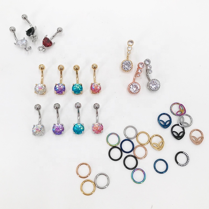 Nose piercing jewelry Sexy Dangling Navel Belly Button Ring Stainless Steel Belly Piercing Body Piercing Jewelry Gifts