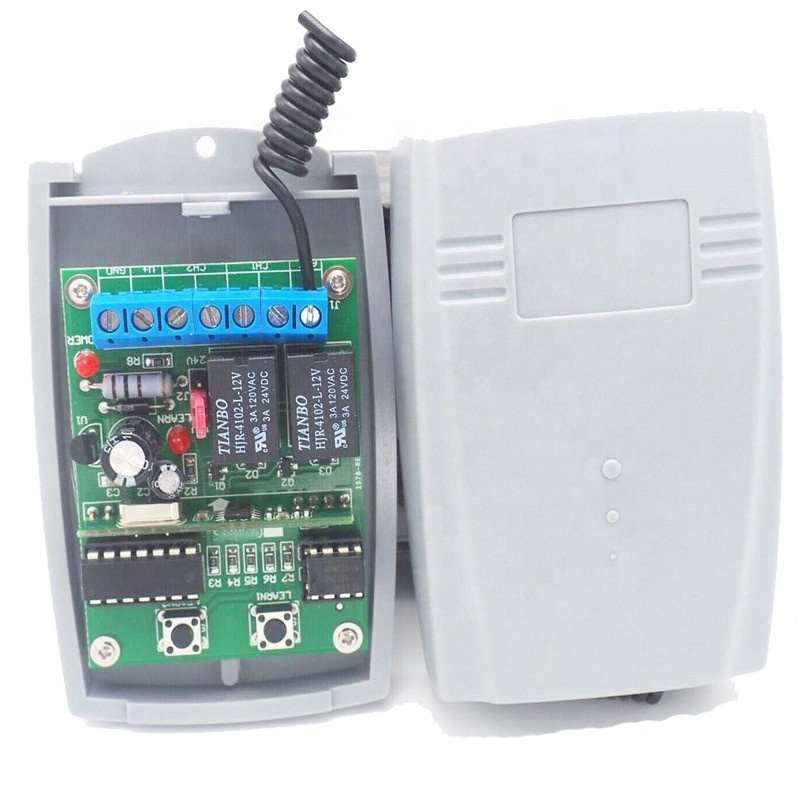 433mhz receiver Wireless Garage Door DC 12V - 24V Rolling fixed Code Receiver garage gate Remote control switch