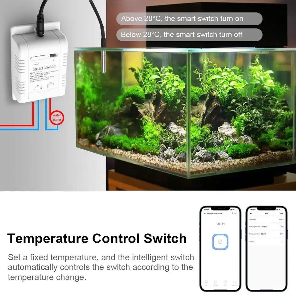 Smart EWELINK Temperature Switch Home Temperature Detector Voice Control WiFi Module 110V 220V Timer RF eWeLink Smart Switch