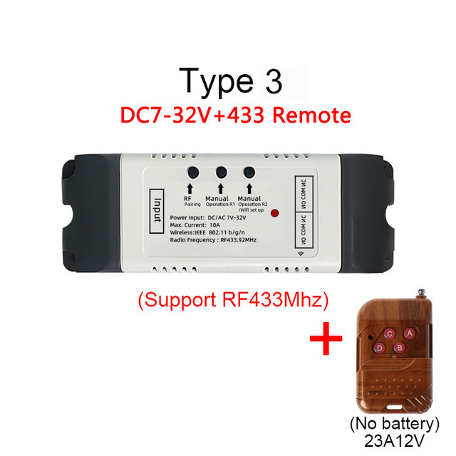 7-32V with 433mhz Rf eWeLink with Alexa Google Home 2CH Smart Wireless Automation Module Timer WiFi Voice Control Switch