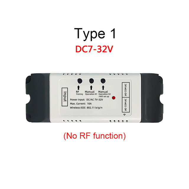 eWeLink Inching Self-locking 2 channel wifi relay rolling door switch DC7-32V motor Curtain switch smart Switch