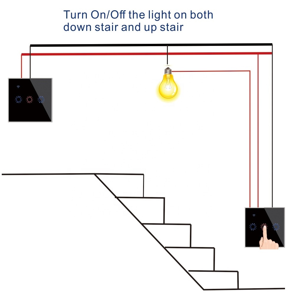 WiFi Switch EU UK 2 Gang Glass Wall Touch Switches eWeLink Remote Control Alexa Google Home Compatible WiFi Smart 2 Way Switch