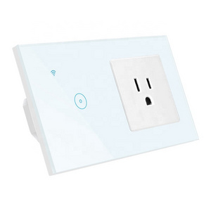 Smart Life APP Control WiFi Smart Touch Electric Switch US Electrical Power Socket 1 Gang Wireless Remote Light Switch