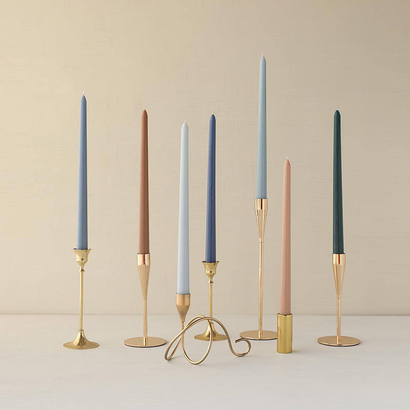 Colorful long pole candle household smokeless candlelight dinner candlestick pole wax power failure emergency lighting candle