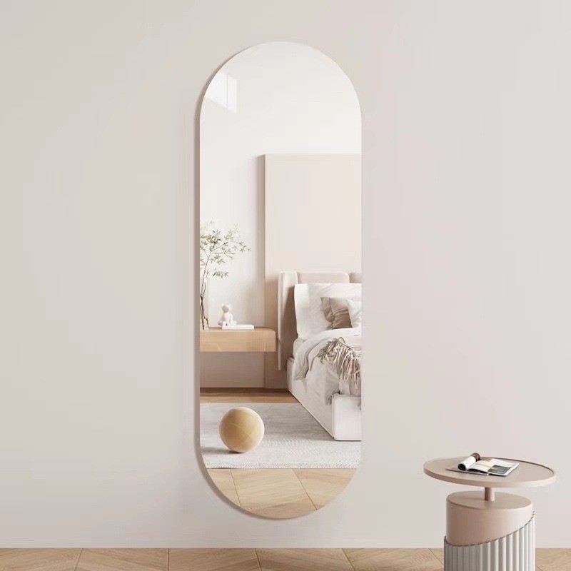 Full-body small bear explosion-proof full-length mirror wall-mounted  self-adhesive fitting mirror acrylic decorative mirror